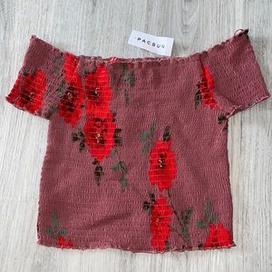 Kendall and Kylie Off the shoulder top